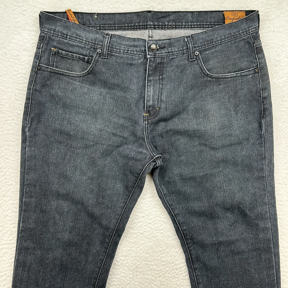 Overhauled Jeans Mens 38x25 Valencia Non Fat Relax Fit Gray Denim Y2K 2000s